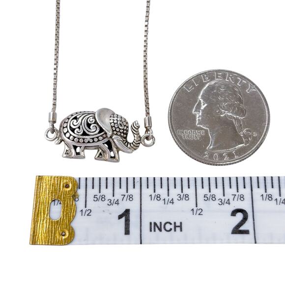 Estate Sterling Silver 925 Elephant Bolo Bracelet Adjustable to 10” - Picture 5 of 8